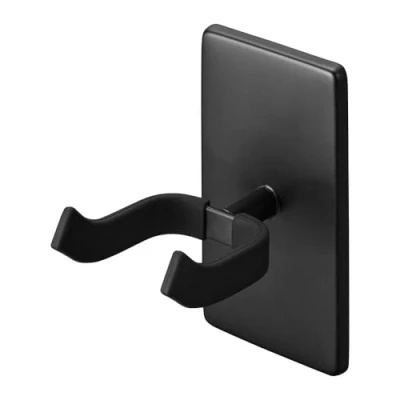 Image of YAMAZAKI 1926 Tower Wall Guitar Holder Black Steel/Silicone/ABS Resin Minimalist 8 x 11.5 14 cm