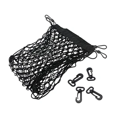 Image of 100x40cm Universal Rear Car Organizer Net Cargo Net, Trunk Storage Nylon Plastic Black Bag Truck Luggage Hook Pouch