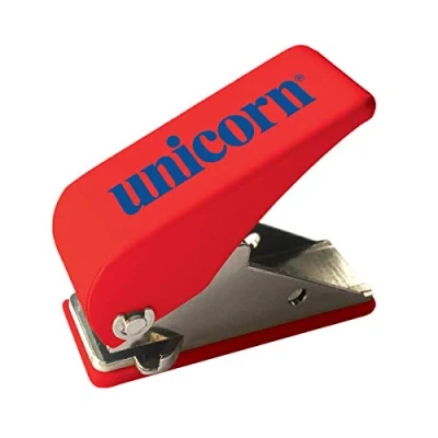 Image of Unicorn Dart Flights Punch Gives Secure &amp; Positive Flight Grip Red with Blue Logo
