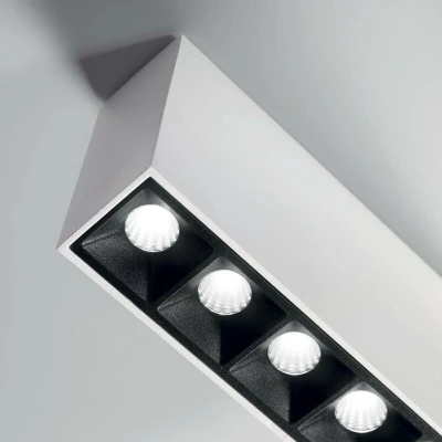 Image of Lika Rectangle 5 Light Surface Mounted Downlight White 13.5cm 3000K