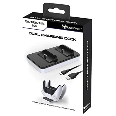 Image of Subsonic White charging station for 2 Dual Sense PS5 controllers Playstation 5 (PS5)