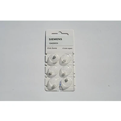 Image of Siemens Click Dome 4 mm Open For RIC Hearing Aids 6 Domes Each by