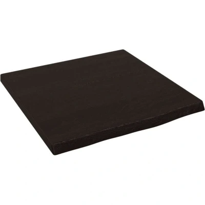 Image of vidaXL Bathroom Countertop Dark Brown 40x40x2 cm Treated Solid Wood