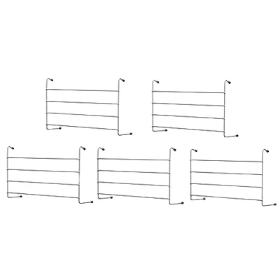 Image of SAONS 4 Tier Clothes Drying Airer Bar Metal Over Radiator Rail Indoor Laundry Dryer Rack (5 x Airer)