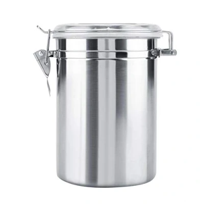 Image of Coffee Container Canister Airtight Stainless Steel Vacuum Sealed Storage Jar for Sugar Tea Bean Miscellaneous Grains(XL)
