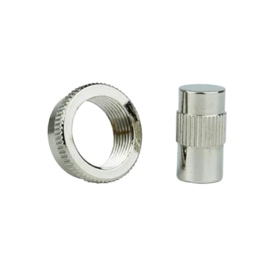 Image of Guyker Electric Guitar Toggle Switch Pickup Selector, Straight Style Switchcraft Tip Cap Knobs and Thread Knurled Nut Washer for EPI Accessories, Nickel