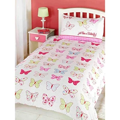 Image of Rapport Home Fly Up High Duvet Cover Set Single, Pink