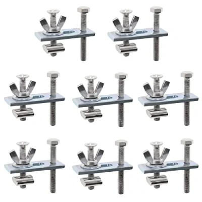Image of ECSiNG 8PCS T Nut Compressor Clamps Kit Adjustable Track Mini Hold Down Clamp Fixture Compatible with 3018 /3018 MX3/3018 PROVer/1810 CNC Router Machine