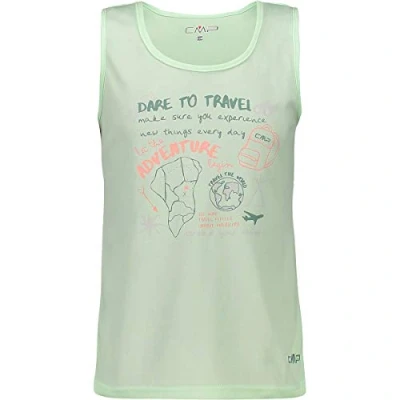Image of CMP Girls&#039; Canotta Outdoor Traspirante E Con Trattamento Antibatterico Tank Top, Leaf, 116