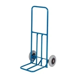 Image of Folding Toe Sack Truck; Solid Wheels; Steel; 100kg; Blue