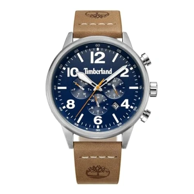 Image of Timberland Myrtle Analogue Multi Dial Tan Leather Strap 3ATM Watch