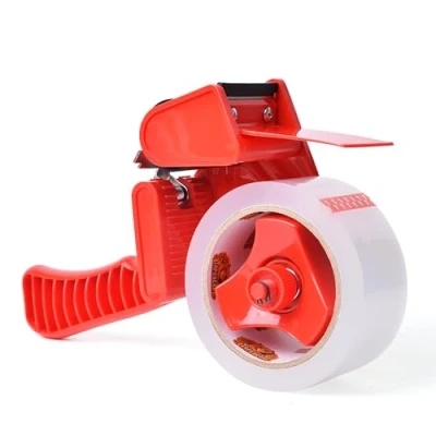 Image of TAPEBEAR Packing Tape with Dispenser 48mm x 50m, Clear Packaging Parcel Securely Seal for Moving, Shipping Boxes and Cartons