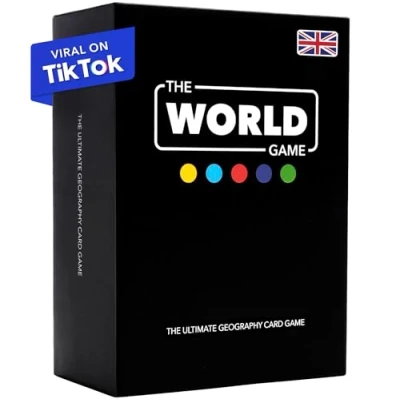 Image of The World Game Geography Card Educational Board for Kids, Family &amp; Adults Learning Teenage Boys Girls