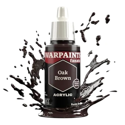 Image of The Army Painter, Warpaints Fanatic Oak Brown Single Acrylics, Miniature Hobby Painting, Quality Paint for Wargaming
