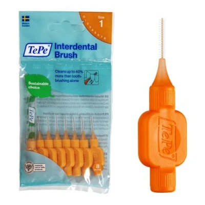 Image of TePe Interdental Brushes Original Orange 0.45 mm Pack of 8