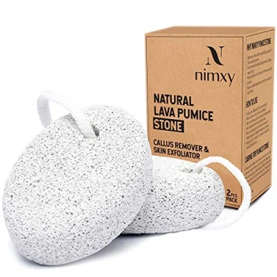 Image of NIMXY Pumice Stone for Feet and Hands 2 Pcs Foot Scrubber Dead Hard Skin Removal Natural File Callus Remover Exfoliation