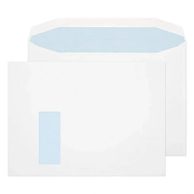 Image of Blake Purely Everyday C4+ 240 x 330 mm 100 gsm Gummed Mailer Low Window Envelopes (9710) White Pack of 250