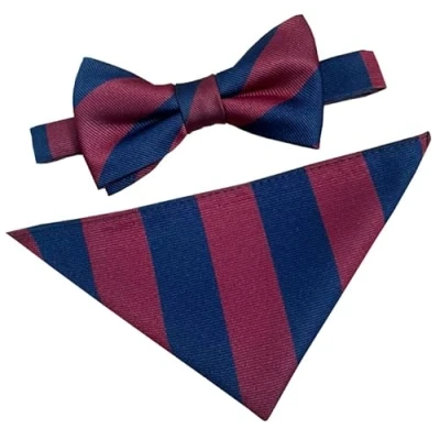 Image of Men&#039;s Brigade of Guards Regimental Bow Tie &amp; Hanky Set