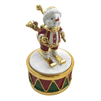 Image of The Leonardo Collection Christmas Musical Snowman on Skis