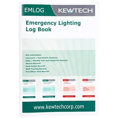 Image of Kewtech EM1LOG Emergency Lighting maintenance Log Book, green