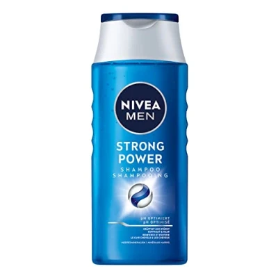 Image of NIVEA MEN Strong Power Shampoo, kräftigendes Haarshampoo ohne Silikone und Mikroplastik, Männer Shampoo mit Meeresmineralien pH optimierter Formel (250 ml)