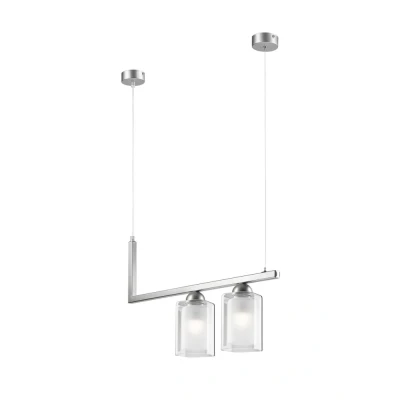 Image of Petra Bar Pendant Ceiling Light Satin, 2x E27