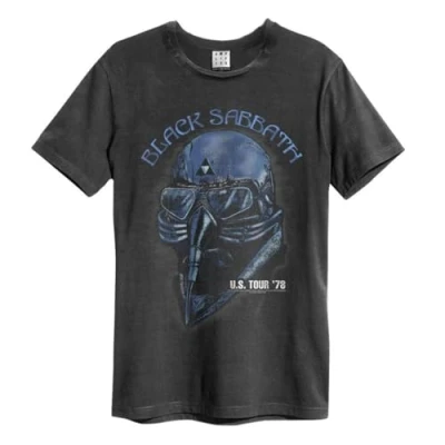 Image of Amplified Unisex Adult US Tour 78 Black Sabbath T Shirt, Charcoal, Large