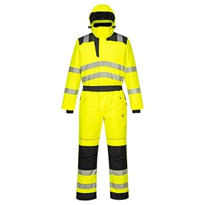Image of Portwest PW3 Hi Vis Winter Coverall, Yellow/Black, Size: Medium