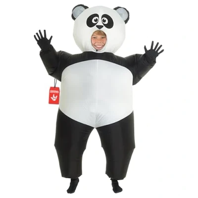 Image of Morph Giant Panda Kids Inflatable Blow Up Fancy Dress Costume One Size fits most
