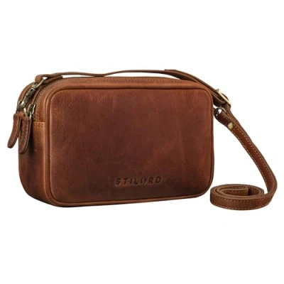 Image of STILORD &#039;Pam&#039; Vintage Crossbody Bag for Women Leather Small Shoulder Genuine Handbag Evening Elegant Concert with Strap, Colour:kara cognac