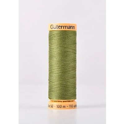 Image of Gutermann Natural Cotton 100m Quilting Sewing Machine Thread Green 9924