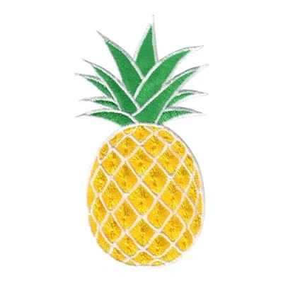 Image of PatchMommy Pineapple Patch, Iron On/Sew On Embroidered Applique Motif for Children Kids Baby