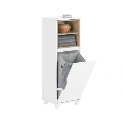 Image of SoBuy Laundry Cabinet Chest Bathroom Storage Cabinet,BZR146 W