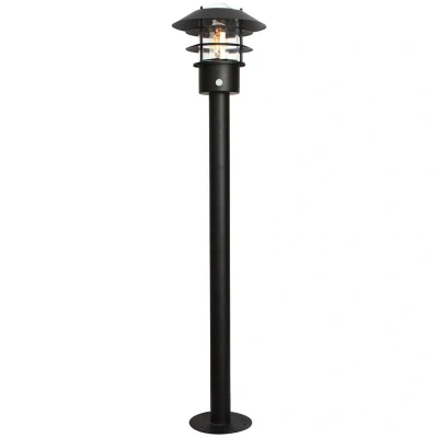 Image of Helsingor Bollard Lantern with PIR Black IP44