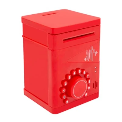 Image of Global Gizmos 52809 Money Box Safe/Modern, Secure Kids’ Piggy Bank/Easy Controls/Lights &amp; Sounds/Stores Notes Coins