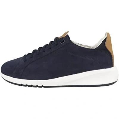 Image of Geox Women&#039;s D Aerantis Sneaker, Navy Camel, 5 UK