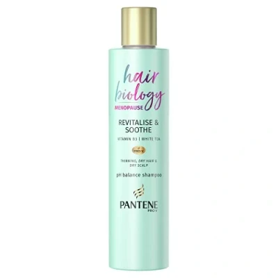 Image of Pantene Revitalize &amp; Soothe Menopause Shampoo, Hair Thickening 250ml, for Dry and Scalp, Helps densify Thinning Hair, Vitamin B3 White Tea, Products Women
