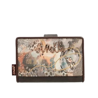 Image of Anekke Women&#039;s Wallet with RFID Protection Medium Leatherette Tongue Closure and Zip Shoen Accessories 14x10x2cm, multicoloured, One size