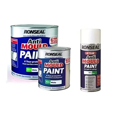 Image of Ronseal 6 Year Anti Mould Paint Matt White 750Ml