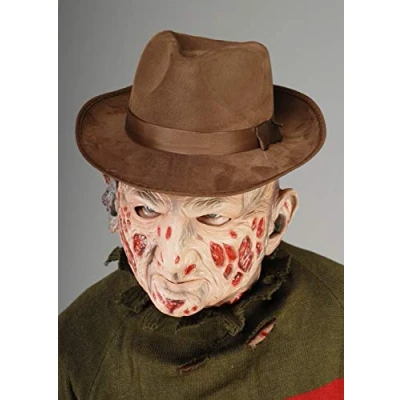 Image of Adult Mens Freddy Krueger Style Brown Fedora Hat