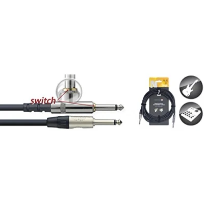 Image of Stagg 21430 6 m &quot;1x Jack/1x Jack&quot; Instrument Cable with Mute Switch Black