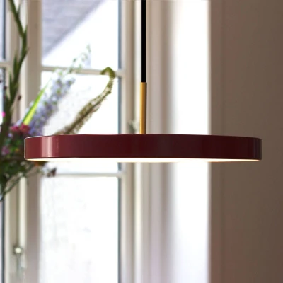 Image of UMAGE Asteria medium LED hanging light brass red