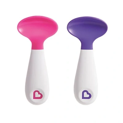 Image of Munchkin Infant Scooper Spoons, Pink/Purple