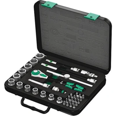 Image of Wera 003596 Zyklop SB4 Socket Set 3/8 inch Drive (38 Pieces) Basic Imperial