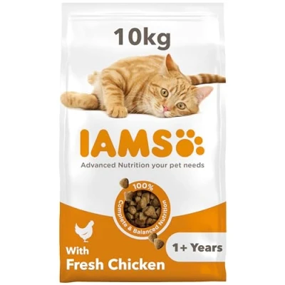 Image of IAMS Complete Dry Cat Food for Adult 1+ Cats with Chicken 10 kg