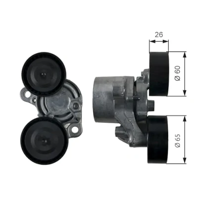Image of 11287823199 Tensioner Pulley GATES T39199 PowerGrip BMW: 5 Saloon, 3 Touring, Saloon