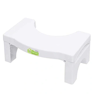 Image of Folding Squatting Toilet Stool Potty Poop 7 Inch Non Slip Bathroom Step Anti Constipation Natural &amp; Comfortable Squat Aid
