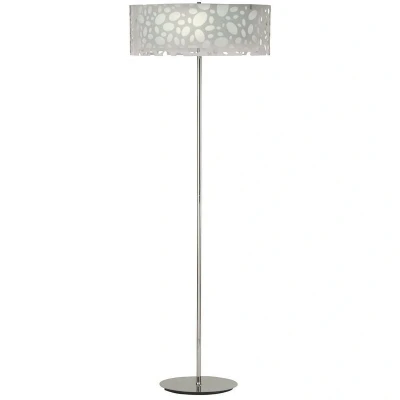 Image of Lupin Floor Lamp 4 Light E27, Gloss White/Polished Chrome