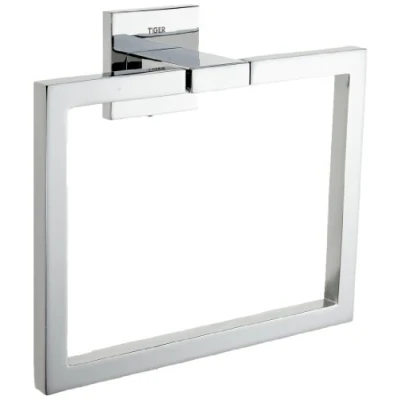 Image of Tiger Items Towel Ring, Stainless Steel, Chrome, 17.5 x 16 6 cm