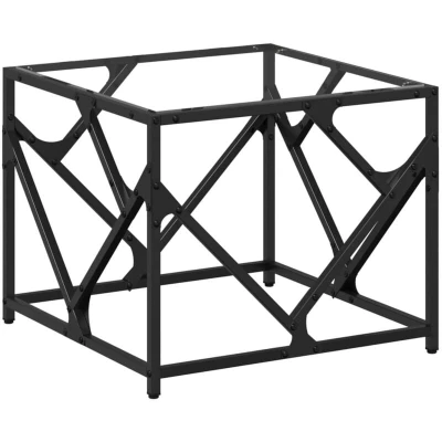 Image of vidaXL Coffee Table with Transparent Glass Top 50x50x41 cm Steel